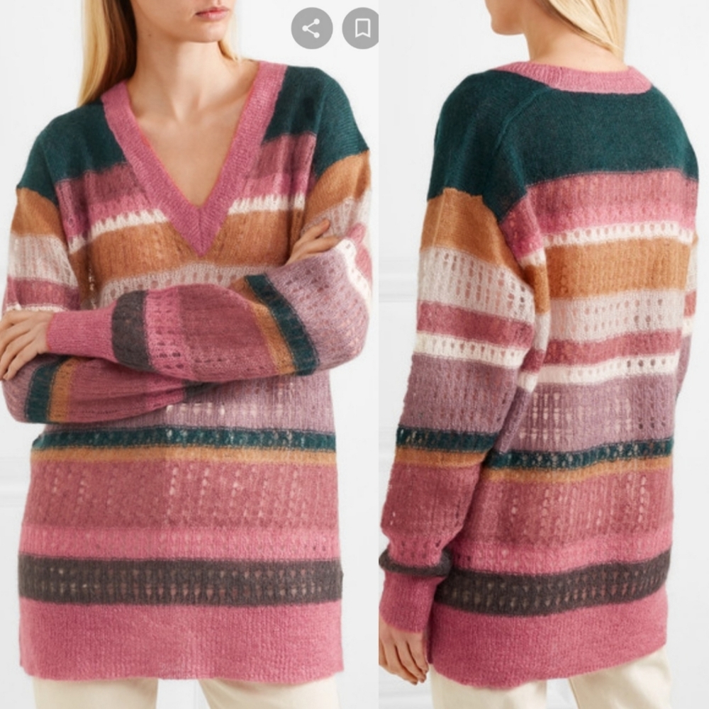 Rag & Bone Nassau Mohair Striped Sweater S…
